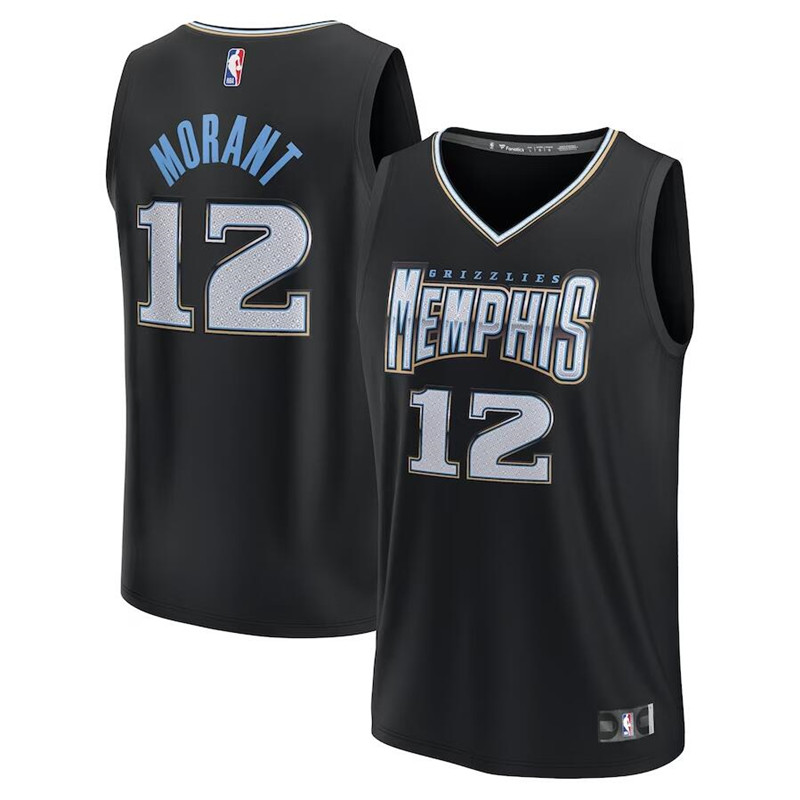 Men's  Fanatics Branded Ja Morant Black Memphis Grizzlies 2022 23 Fastbreak City Edition Jersey